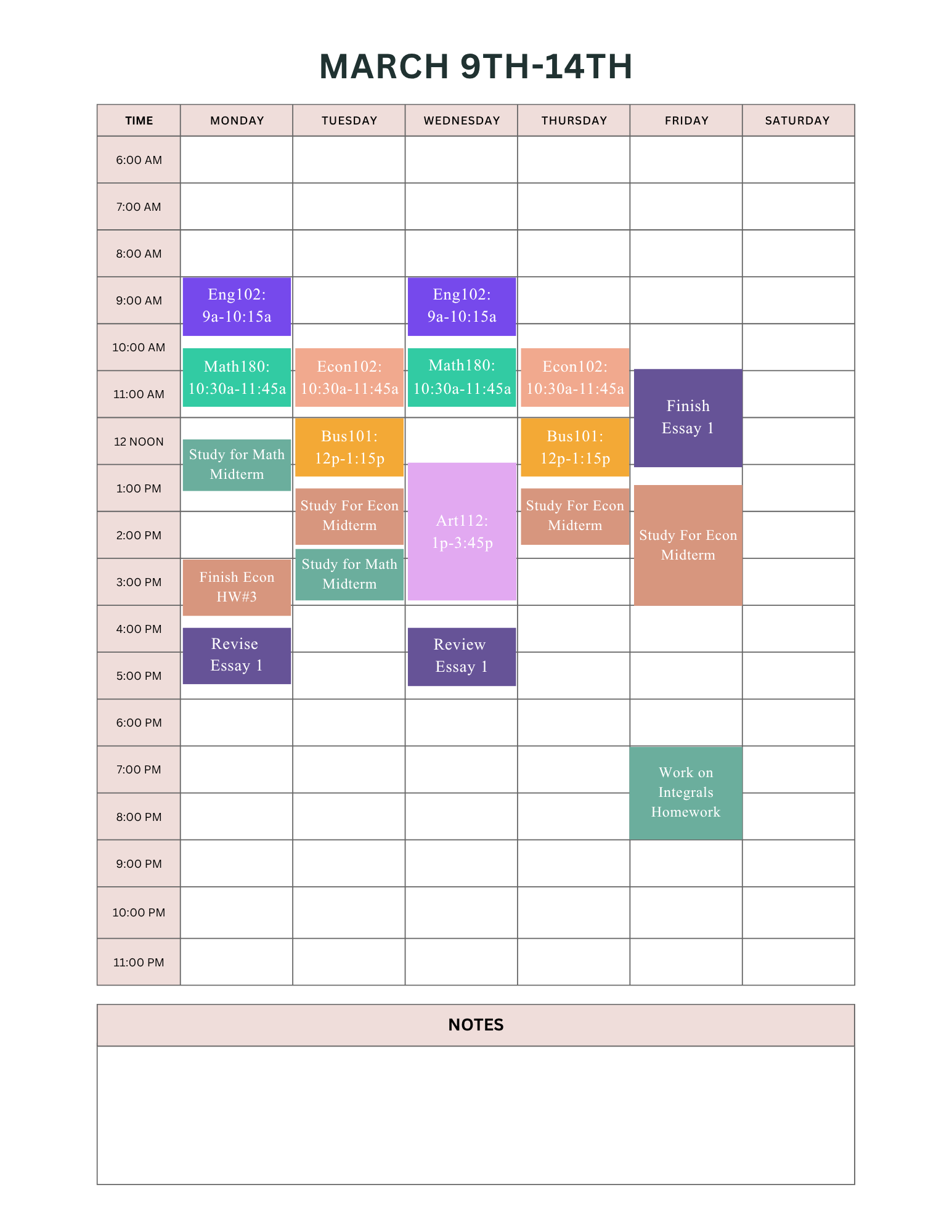 Why Make A Schedule?